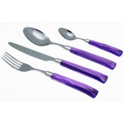 Giada Couverts Modern: Set 24 Pièces Poignée Perlée - 