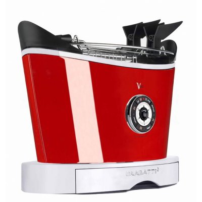 Grille-pain multifonction design moderne - Volo - Casa Bugatti - rouge