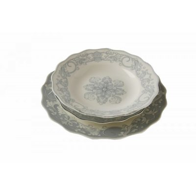 Set of Fine Porcelain Dishes Set 18 Pieces - Portofino - Royal Family Sheffield -  - 