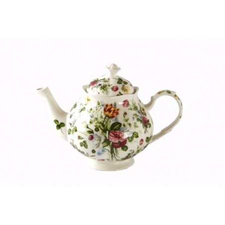 Théière en porcelaine fine de style anglais - Nouvelle collection Spring Rose - Royal Family Sheffield - 