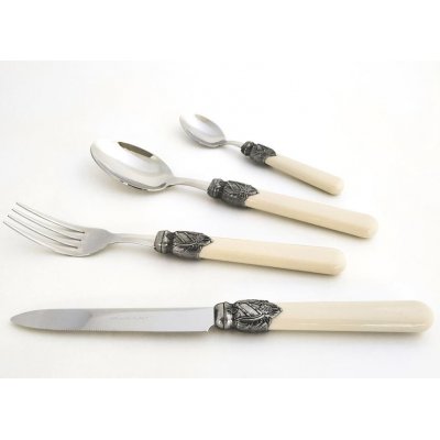 Elegant Cutlery Kleo - 24 Pcs Set by Modalyssa.Store - Ivory Color -  - 