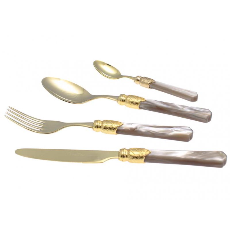 Vittoria Oro - Rivadossi 彩色餐具套装 24 件 -