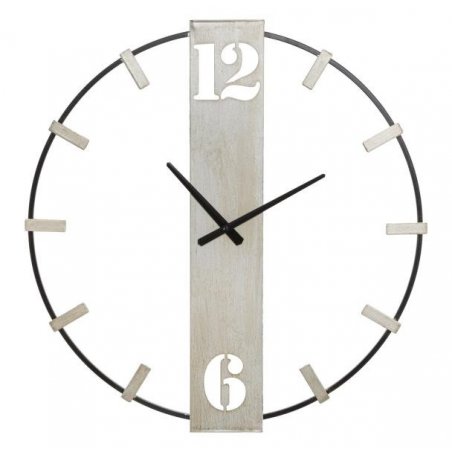 Horloge Murale Argentée Cm 61X4,5X63 Glam - 