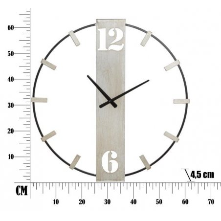 Horloge Murale Argentée Cm 61X4,5X63 Glam - 