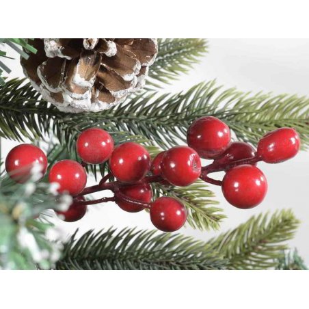 Künstlicher Weihnachtsbaum mit Beeren und Tannenzapfen -