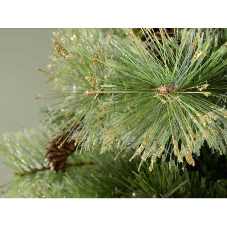 Colorado Weihnachtsbaum mit Glitzer- und Tannenzapfen - 