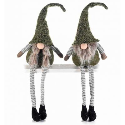 Gnomes de Noël - Set 2 pièces avec Robe Vert - 