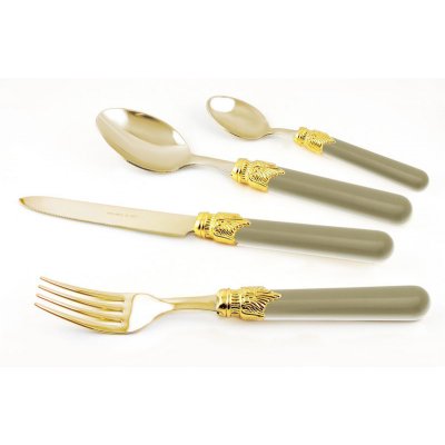 Rivadossi Pvd Golden Cutlery - Classic set 24 Pcs - Sage -  - 