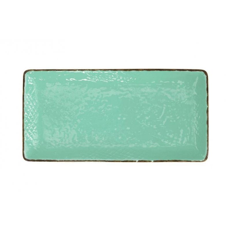 Keramik-Sushi-Teller 30 x 15 – Set 4 Stück – Farbe Tiffany-Wassergrün – Preta - 