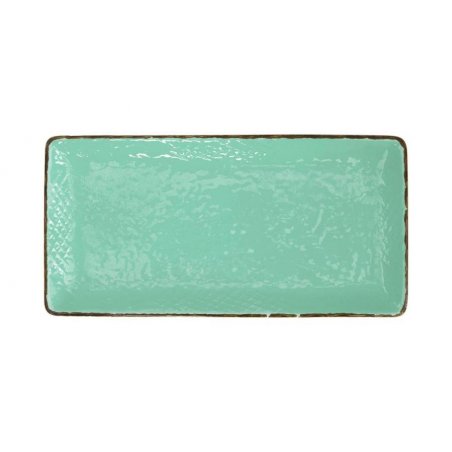 Piatto Sushi 30x15 in Ceramica - Set 4 Pz - Colore Verde Acqua Tiffany - Preta - 