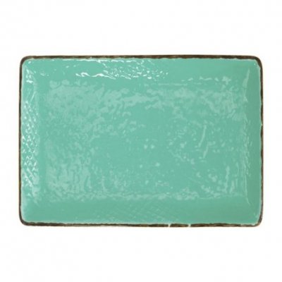 Keramiktablett 32x26 - Set 4 Stück - Farbe Tiffany Water Green - Preta - 