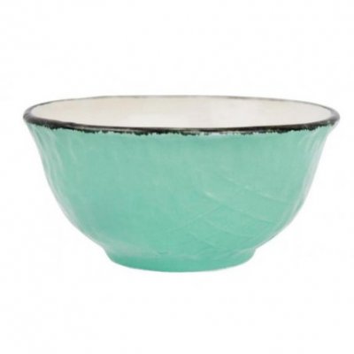 Keramik-Salatschüssel – Set mit 6 Stück – Farbe Tiffany Water Green – Preta - 