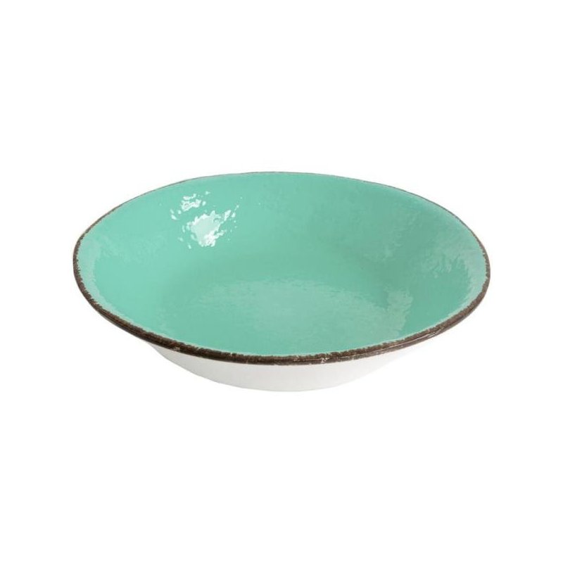 Plat à riz cm 30,50 en Céramique - Tiffany Water Green Color - Preta - 