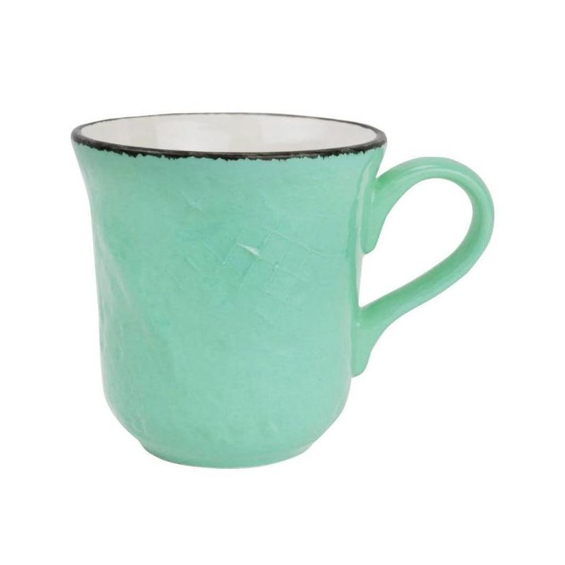 Ceramic Mug 53 Cl - Set 4 Pcs - Tiffany Water Green Color - Preta -  - 8050262575312