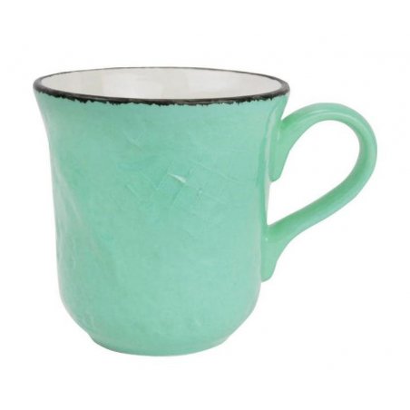 Ceramic Mug 53 Cl - Set 4 Pcs - Tiffany Water Green Color - Preta -  - 8050262575312