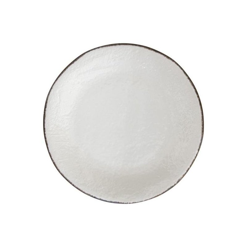 Ceramic Dinner Plate 26 cm - Set 6 pcs - Milk White Color - Preta -  - 8055765095022