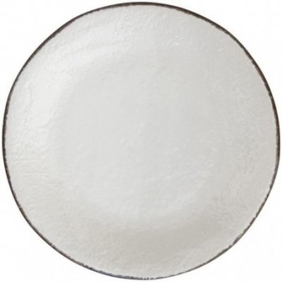 Plateau rond en céramique cm 31 - Blanc lait - Preta - 