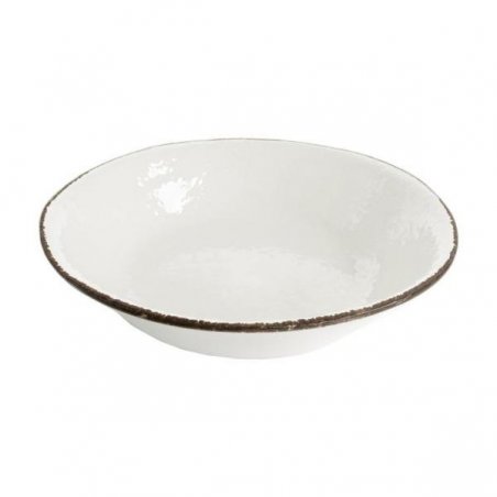 Salad bowl 26 cm in Ceramic - White Milk Color - Preta -  - 8055765095053