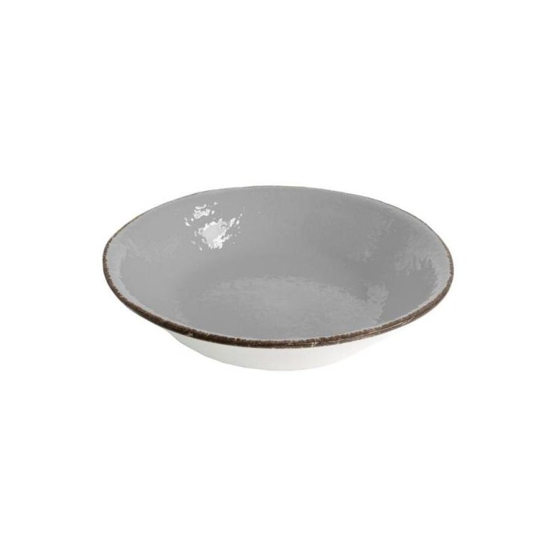 Keramiksuppenteller cm 21 - Set 6 Stück - Graue Farbe - Preta - 