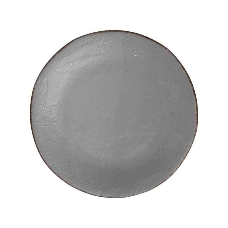 Round Ceramic Tray cm 31 - Gray Color - Preta -  - 8055765095169
