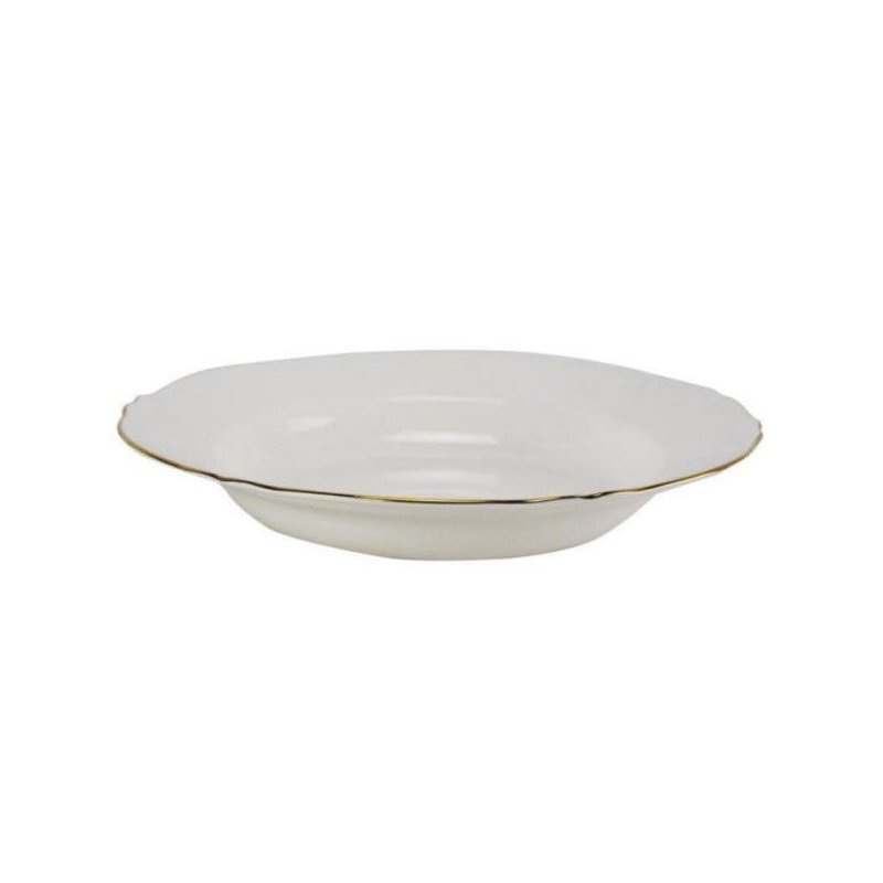 Set 6 Pcs Porcelain Soup Plate with Gold Edge - Venezia Gold - 23.5 cm -  - 
