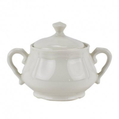 Sucrier en porcelaine blanche - Venise - cl25 - 