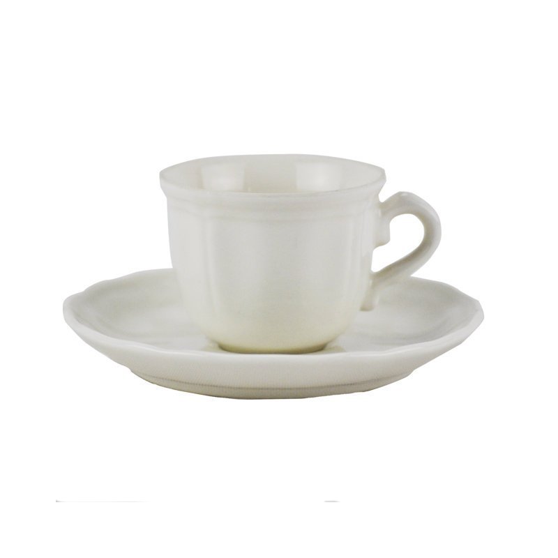 Set de 6 tasses à café et soucoupes - porcelaine cl10 -