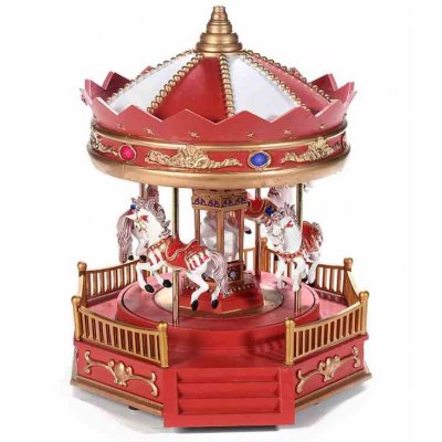 Carousel of Horses - Christmas Decoration with Lights