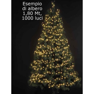 Weihnachtslichter Draht von 1000 warmweißen LED-Lichtern Mt 25 grünes Kabel - 