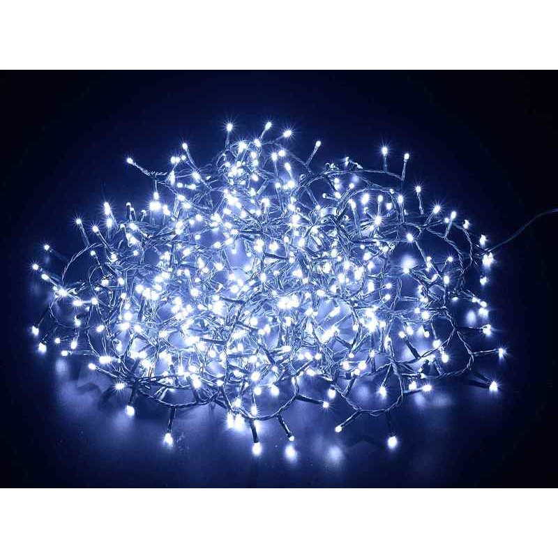 Christmas lights wire 500 cold white LED and green cable - 12.50 mt -  - 