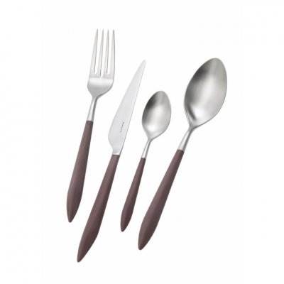 Ares Colored Cutlery Satin Steel - Briar - Casa Bugatti -  - 8020178144667