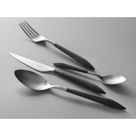 Ares Colored Cutlery Satin Steel - Black - Casa Bugatti -  - 8020178297868
