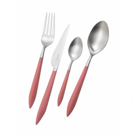 Ares Posate Colorate Acciaio Satinato - Rosso - Casa Bugatti - 