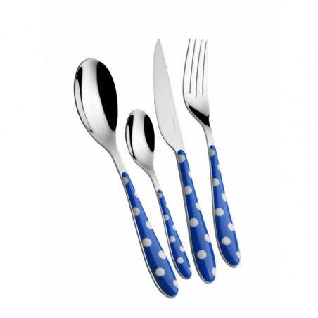 Casa Bugatti Polka Dot Cutlery Set 24 Pieces - Blue -  - 8020178851626