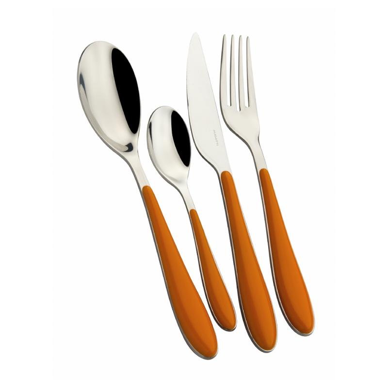 Gioia Casa Bugatti Colored Cutlery Set 24 Pieces - Orange -  - 8020178809948