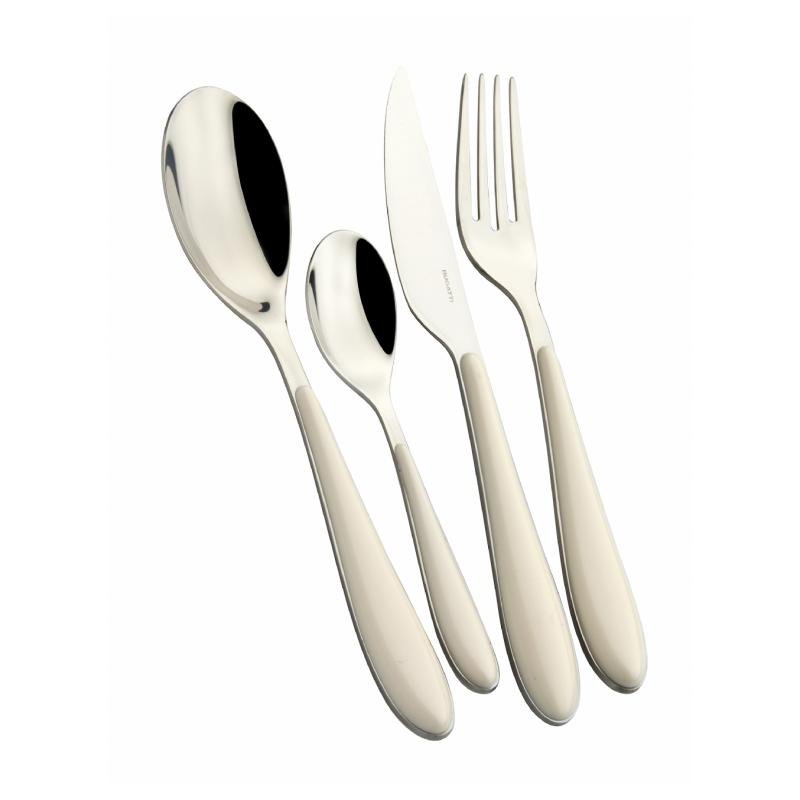 Gioia Casa Bugatti Colored Cutlery Set 24 Pieces - Ivory -  - 8020178809924