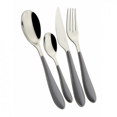 Gioia Casa Bugatti Colored Cutlery Set 24 Pieces - Gray