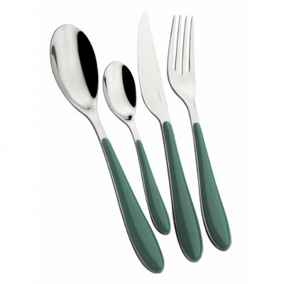 Gioia Casa Bugatti Colored Cutlery Set 24 Pieces - Green