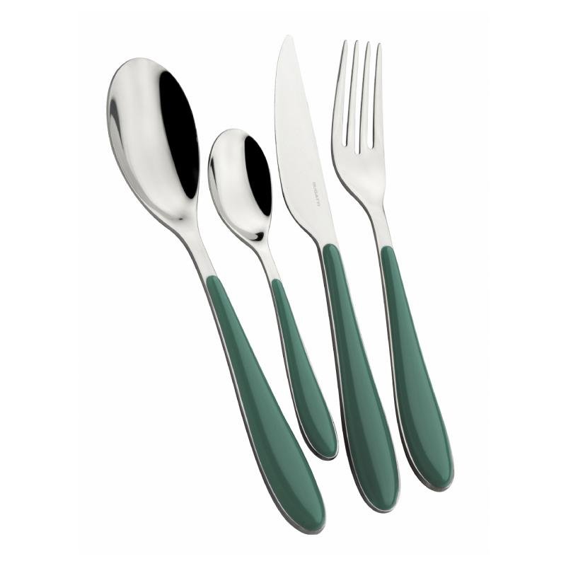 Gioia Casa Bugatti Colored Cutlery Set 24 Pieces - Green -  - 8020178925624