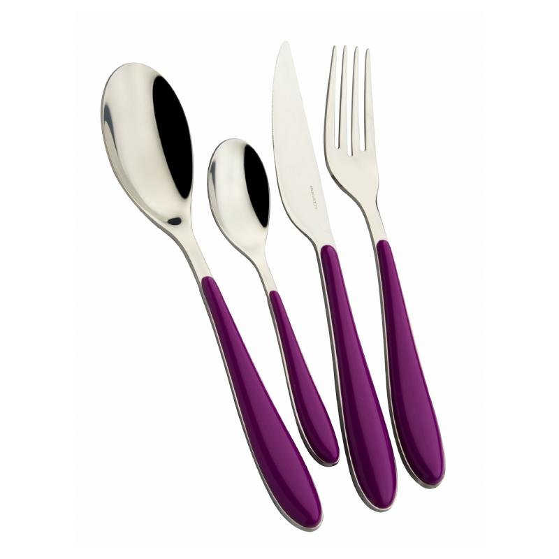 Gioia Casa Bugatti Colored Cutlery Set 24 Pieces - Iris Color -  - 