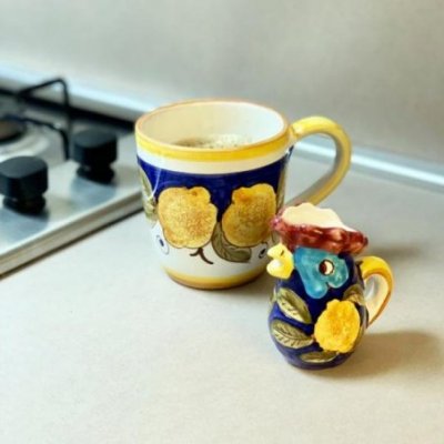 Deruta ceramic cup 10x14x10 cm - Positano decoration -  - 