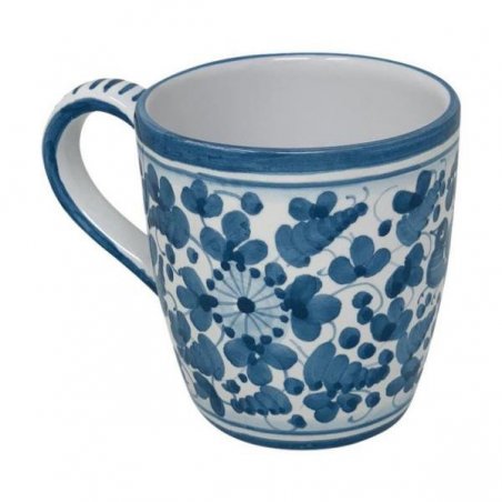 Deruta Ceramic Mug - Turquoise Arabesque Decoration -  - 