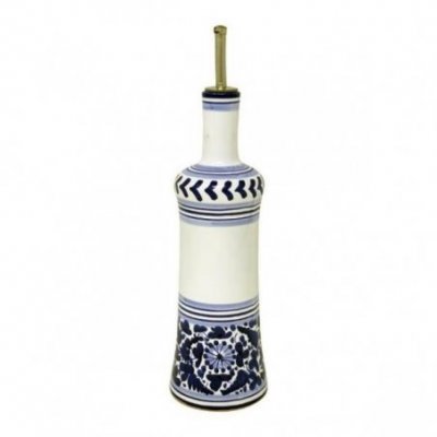 Deruta 陶瓷调味瓶 - 0.5L 31cm 蓝色蔓藤花纹 -