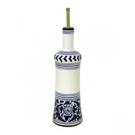Deruta 陶瓷调味瓶 - 0.5L 31cm 蓝色蔓藤花纹 -