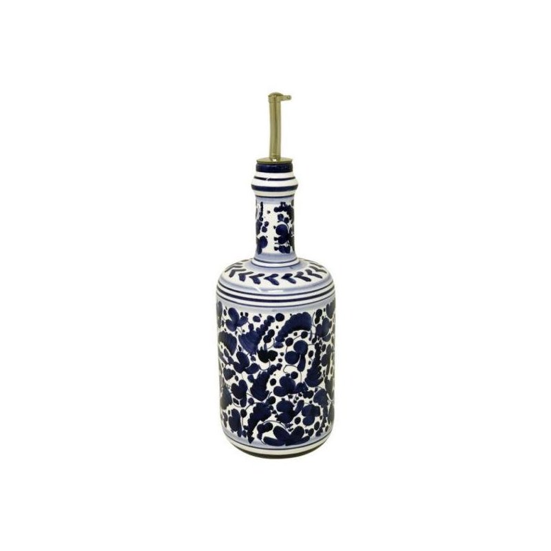 Deruta 陶瓷调味瓶 - 0.75L 25cm 蓝色蔓藤花纹 -