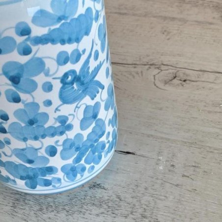 Deruta 陶瓷调味瓶 - 0.75L 25cm 阿拉伯式花纹绿松石 -