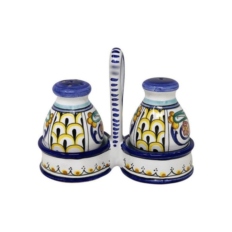 Sale-pepe in Ceramica Deruta -  15x13x6cm decoro Jacobi