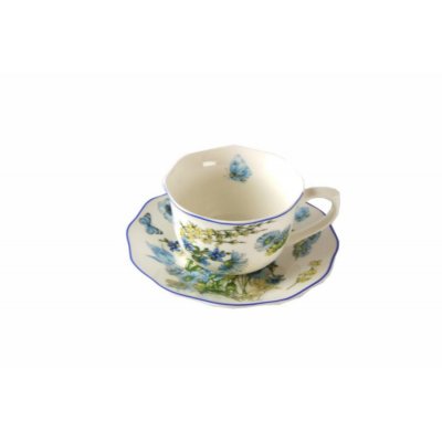 Tea Service 6 pcs "Blue Flower" - Royal Family Sheffield