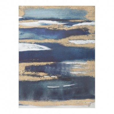 Gemalt auf dunkelblauer Leinwand, cm 60 x 2,7 x 80 – Mauro Ferretti - 