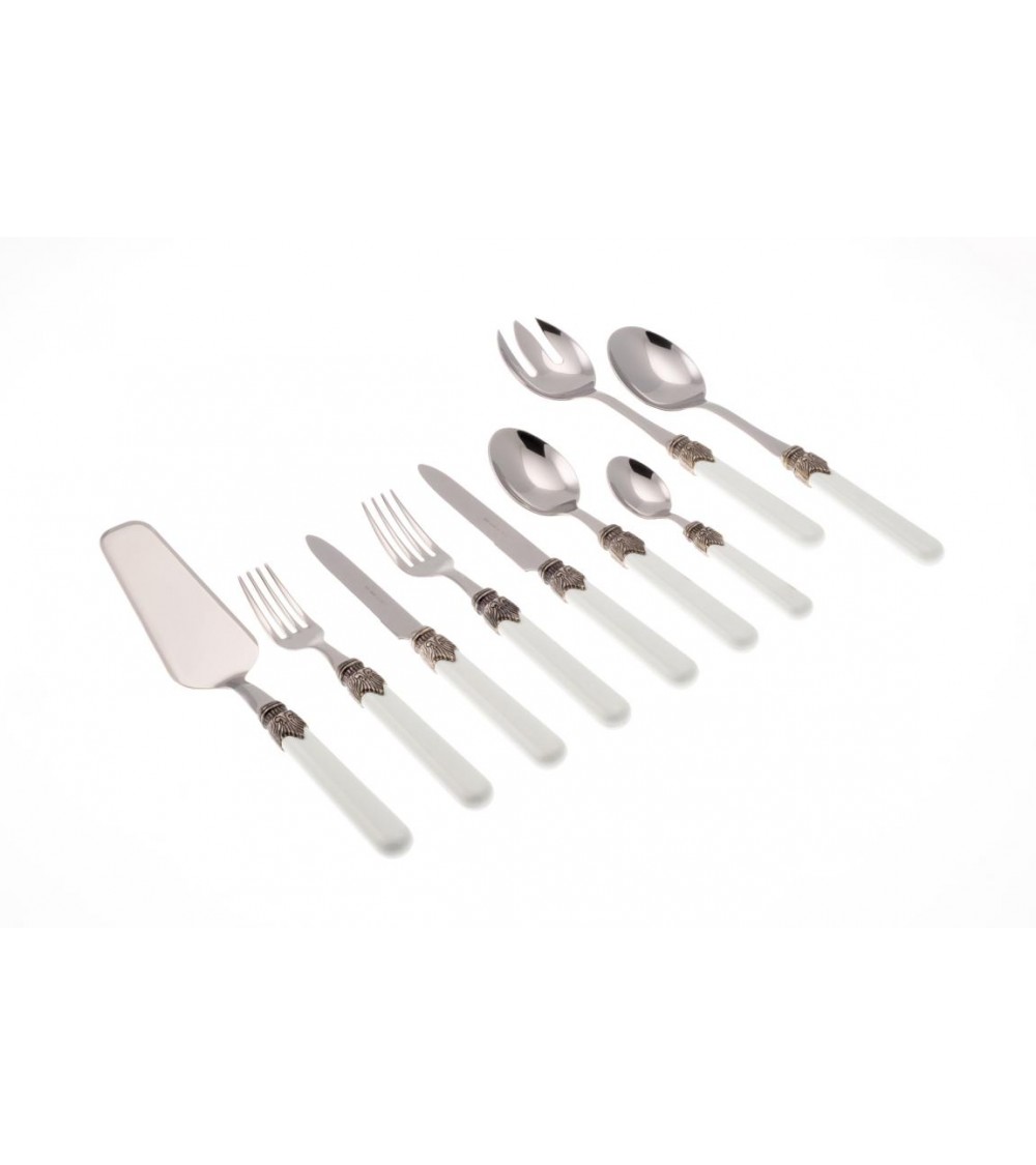 Rivadossi : Classic Set 75 Pz - Posate Shabby / Country - bianco cotone